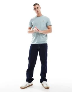 Fred Perry T-shirt In Ice Blue For Men -Modish Men Wear 208006371 3