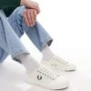 Fred Perry Hughes Canvas Trainers In White For Men -Modish Men Wear 208006388 1 white