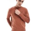 Fred Perry Crew Neck Sweatshirt In Light Brown For Men
