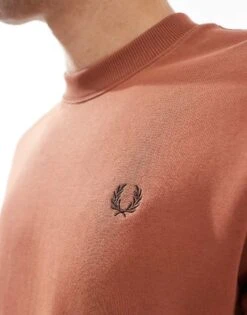 Fred Perry Crew Neck Sweatshirt In Light Brown For Men -Modish Men Wear 208006409 2