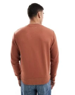 Fred Perry Crew Neck Sweatshirt In Light Brown For Men -Modish Men Wear 208006409 4