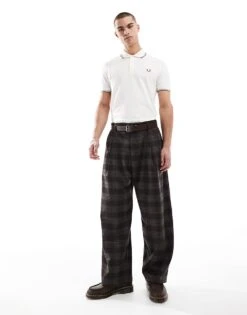 Fred Perry Twin Tipped Polo Shirt In Off White For Men