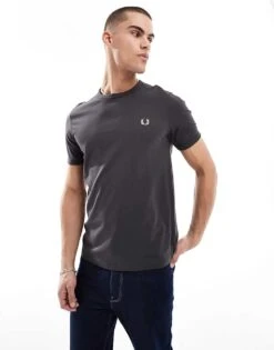Fred Perry Ringer T-shirt In Grey For Men -Modish Men Wear 208006481 1 grey 1