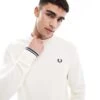 Fred Perry Crew Neck Sweatshirt In Off White For Men