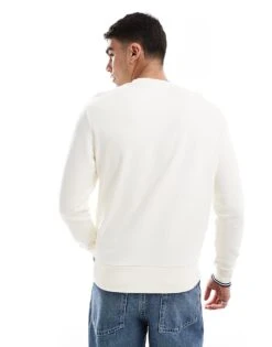 Fred Perry Crew Neck Sweatshirt In Off White For Men -Modish Men Wear 208006499 4