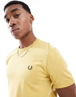Fred Perry Ringer T-shirt In Yellow For Men -Modish Men Wear 208006512 1 yellow 1