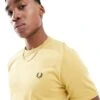 Fred Perry Ringer T-shirt In Yellow For Men