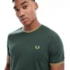 Fred Perry Twin Tipped T-shirt In Dark Green For Men