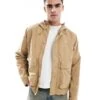 Fred Perry Cropped Fishing Parka Jacket In Beige For Men