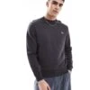 Fred Perry Crew Neck Sweatshirt In Dark Grey For Men