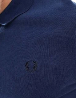 Fred Perry Knitted Polo Short Sleeve Shirt In Deep Blue For Men 9 Fred Perry Knitted Polo Short Sleeve Shirt In Deep Blue For Men -Modish Men Wear 208006570 3
