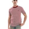 Fred Perry Fine Stripe T-shirt In Red And White For Men