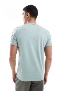 Fred Perry Contrast Tape Ringer T-shirt In Ice Blue For Men -Modish Men Wear 208006597 4