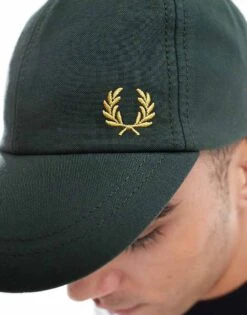 Fred Perry Classic Oxford Baseball Cap In Dark Green For Men -Modish Men Wear 208006633 3