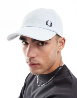 Fred Perry Classic Pique Baseball Cap In Ice Blue For Men -Modish Men Wear 208006652 1 blue 1