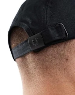 Fred Perry Five Panel Twill Cap In Black For Men -Modish Men Wear 208006670 3