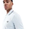 Fred Perry Twin Tipped Polo Shirt In Ice Blue For Men -Modish Men Wear 208006761 1 blue