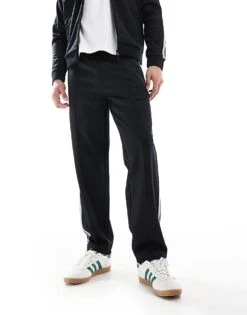 Fred Perry Co-ord Two Colour Taped Track Joggers In Black For Men -Modish Men Wear 208006768 4