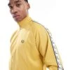 Fred Perry Contrast Taped Track Jacket In Yellow For Men -Modish Men Wear 208006782 1 yellow