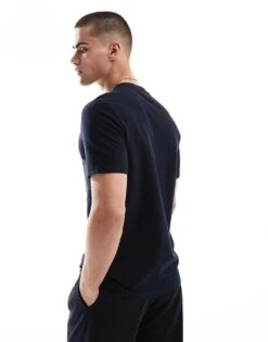 Fred Perry Relaxed Fit T-shirt In Navy With White Pinstripe For Men -Modish Men Wear 208008017 4