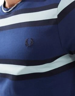 Fred Perry T-shirt In Navy With Horizontal Thick Stripes For Men -Modish Men Wear 208008038 3