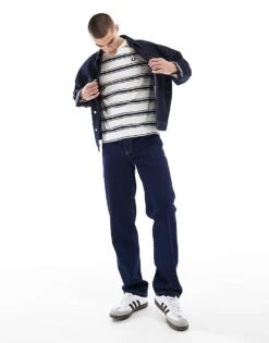 Fred Perry T-shirt In White With Horizontal Thick Stripes For Men -Modish Men Wear 208008072 2